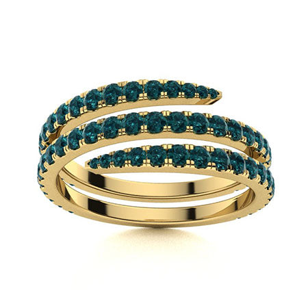 Blue Diamond Wedding Ring