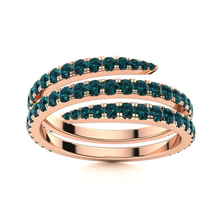 Blue Diamond Wedding Ring