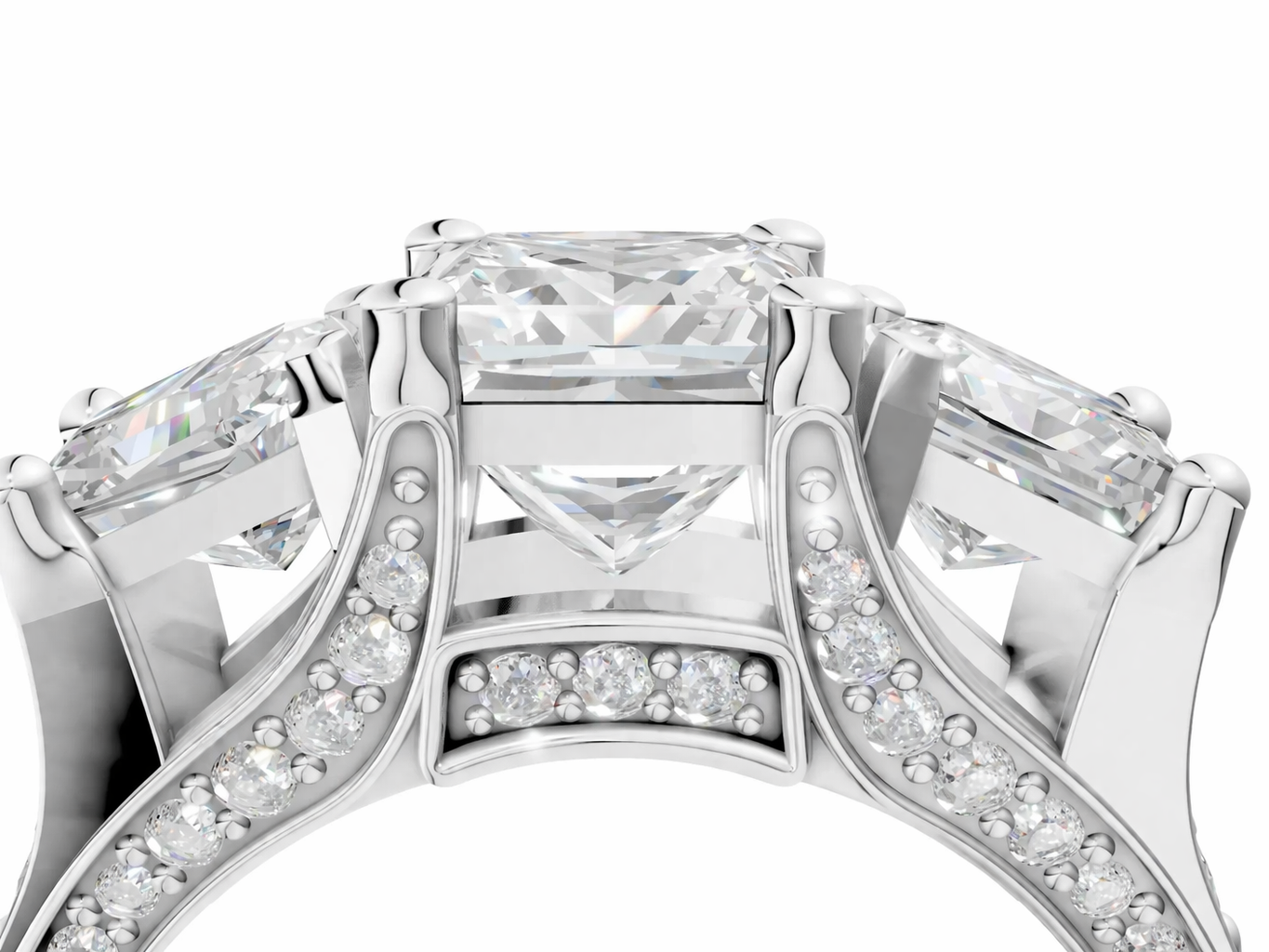 PRINCESS 3 STONE RING