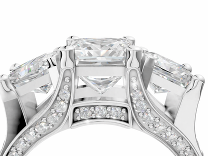 PRINCESS 3 STONE RING - M&D Signature Jewels