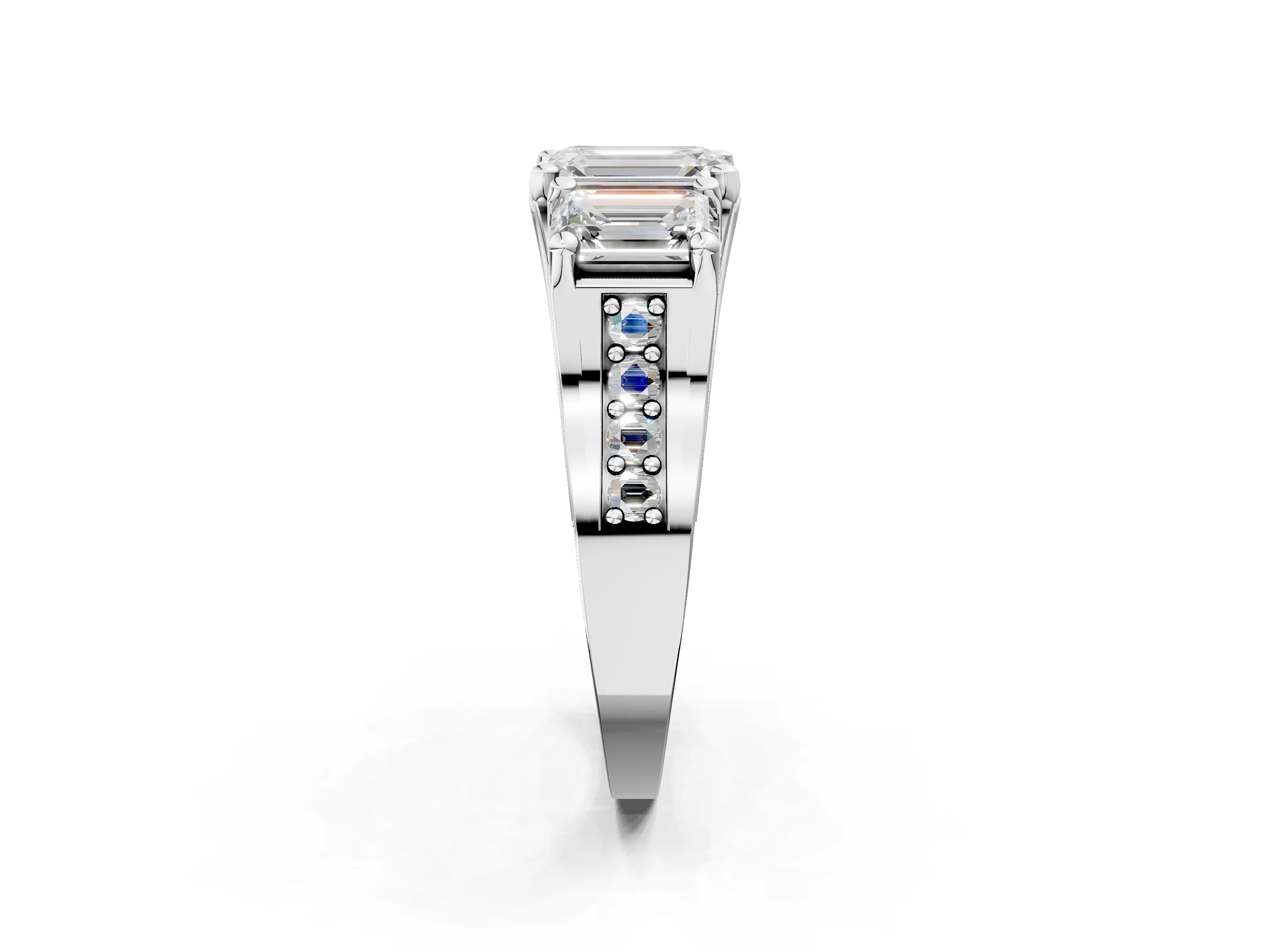 EMERALD 3 STONE RING