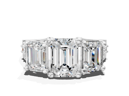 EMERALD 3 STONE RING - M&D Signature Jewels