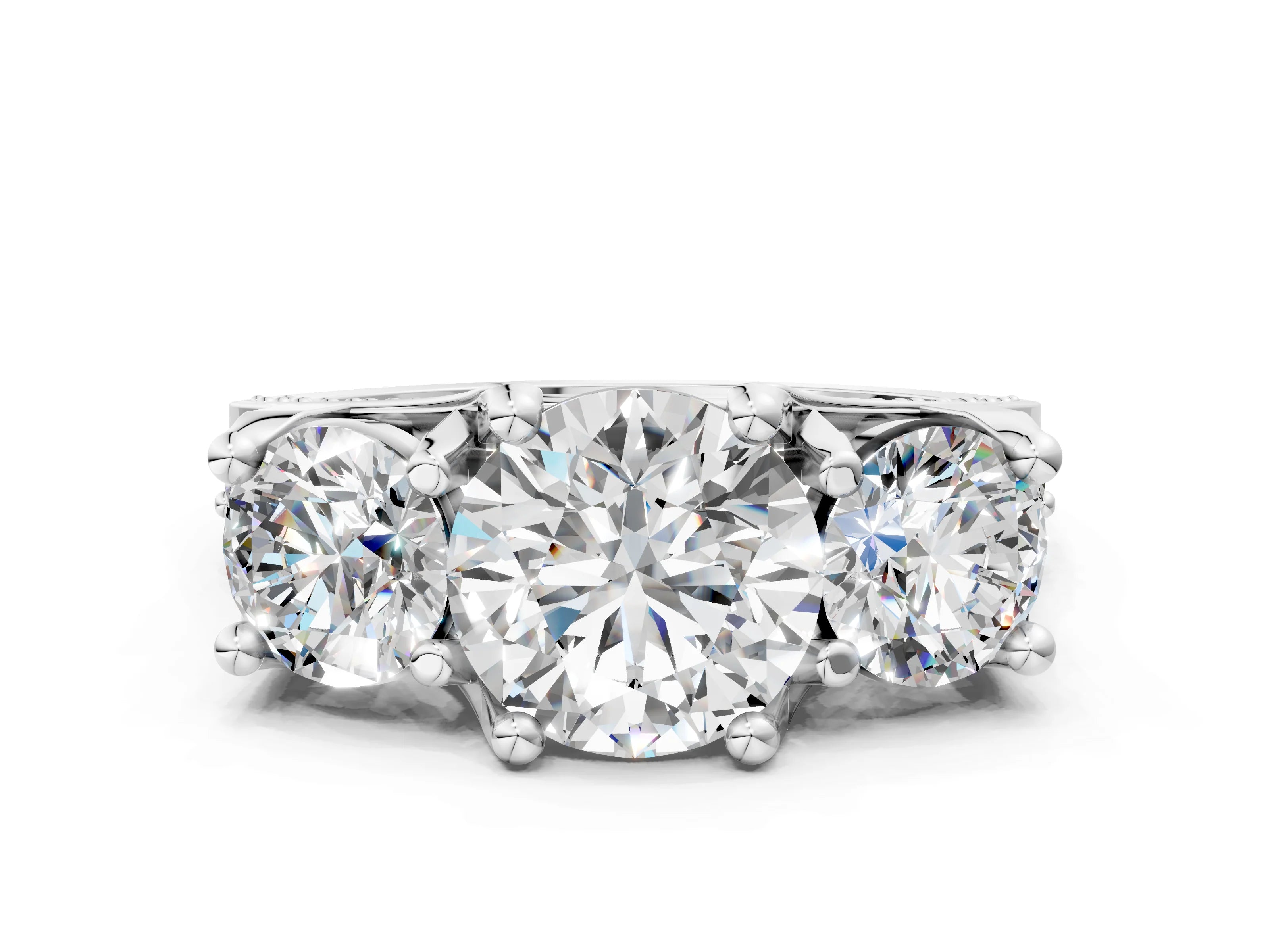 ROUND 3 STONE RING