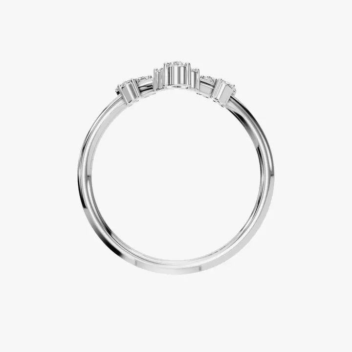 PEAR ROUND WEDDING BAND