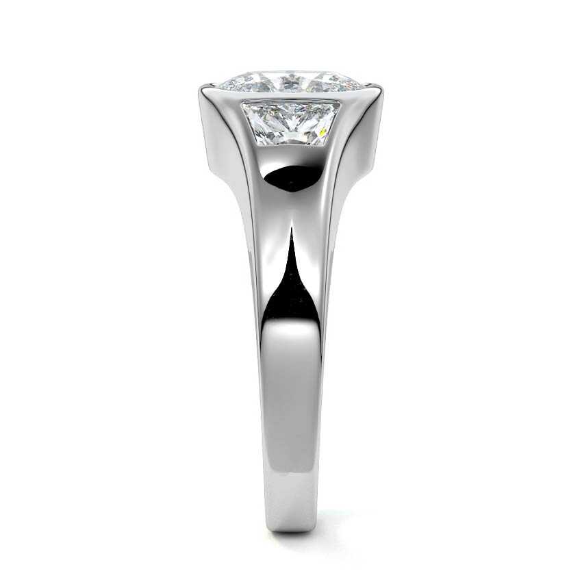 CUSHION 3 STONE RING