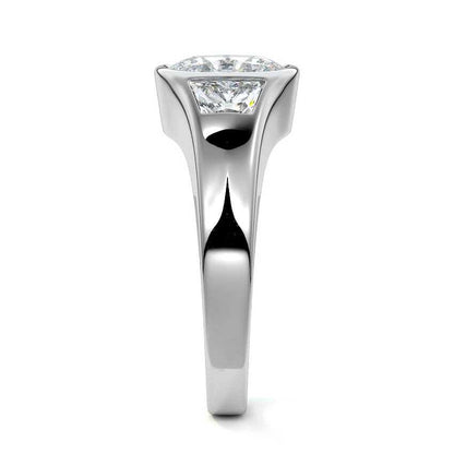 CUSHION 3 STONE RING - M&D Signature Jewels