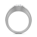 CUSHION 3 STONE RING
