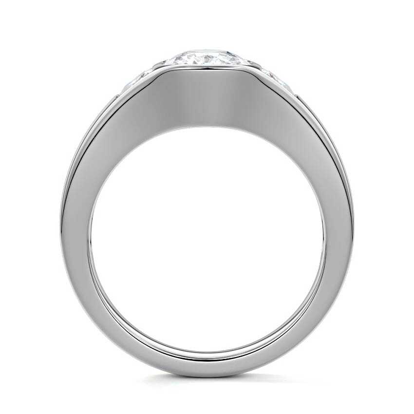 CUSHION 3 STONE RING