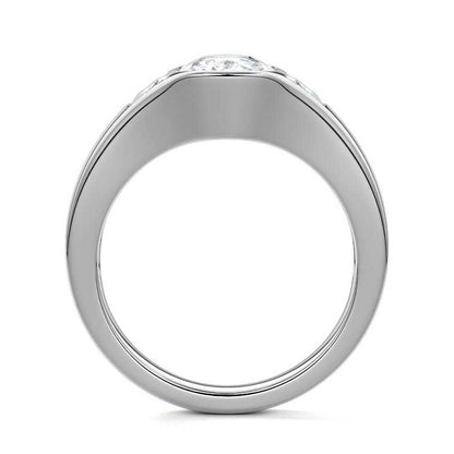 CUSHION 3 STONE RING - M&D Signature Jewels