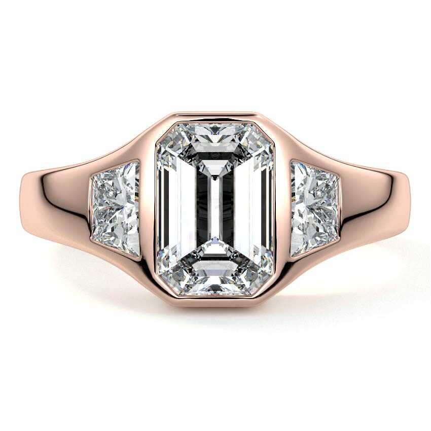 EMERALD 3 STONE RING - M&D Signature Jewels