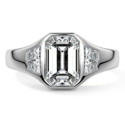 EMERALD 3 STONE RING - M&D Signature Jewels