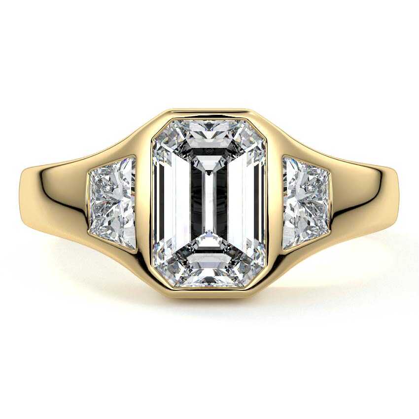 EMERALD 3 STONE RING - M&D Signature Jewels