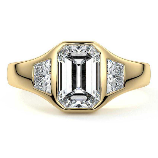 EMERALD 3 STONE RING - M&D Signature Jewels