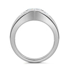 HEART 3 STONE RING