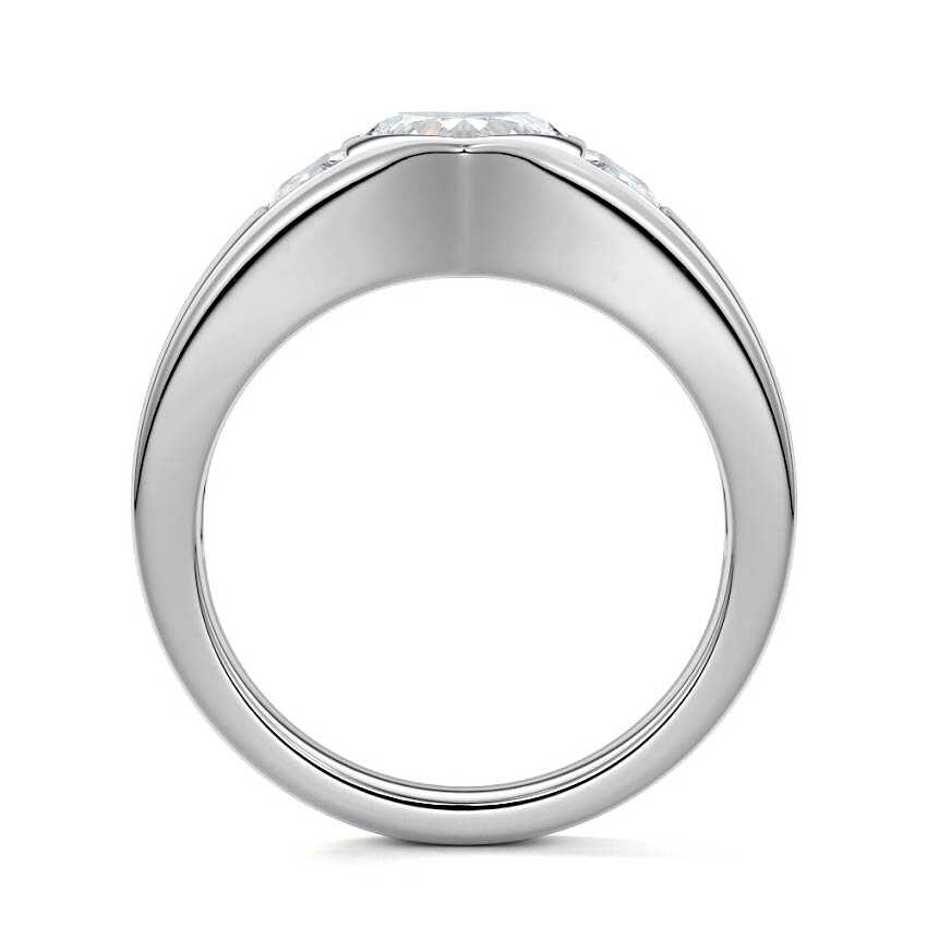 HEART 3 STONE RING