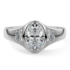 OVAL 3 STONE RING