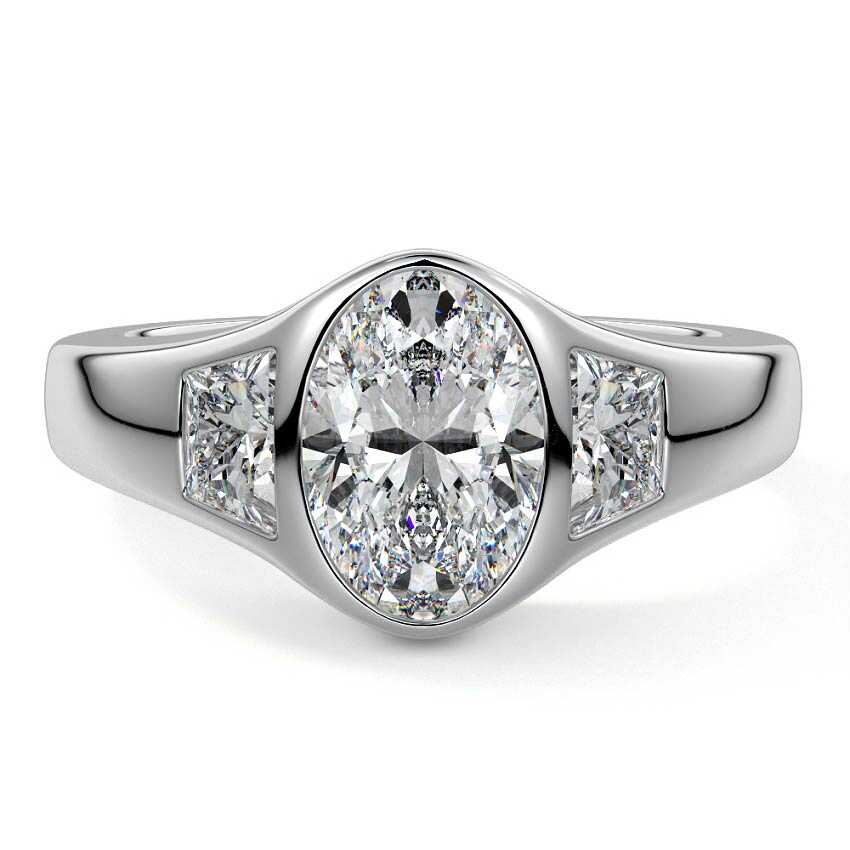OVAL 3 STONE RING