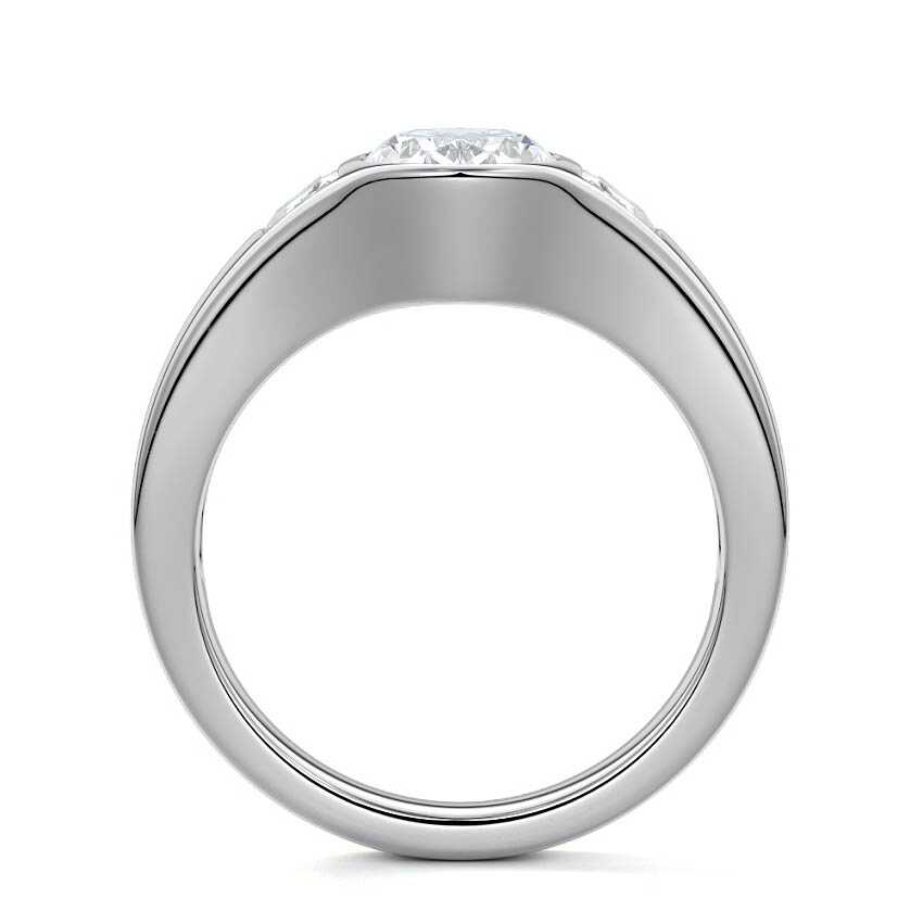 OVAL 3 STONE RING