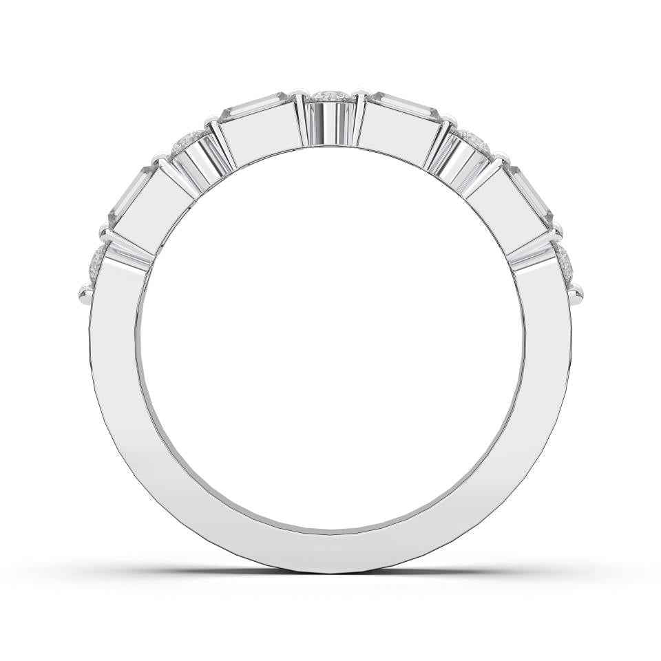 ROUND BAGUETTE WEDDING BAND