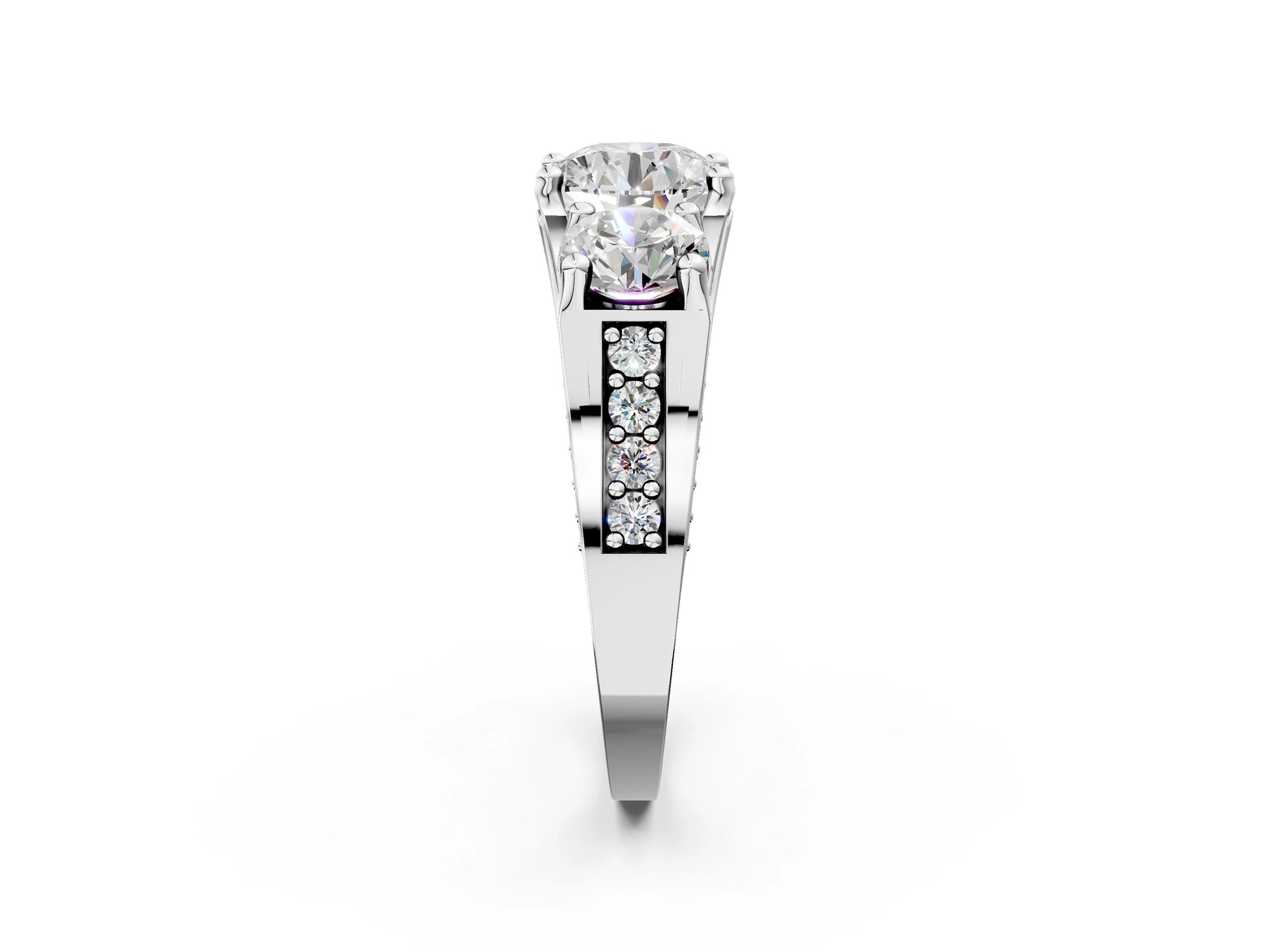 ROUND 3 STONE RING - M&D Signature Jewels