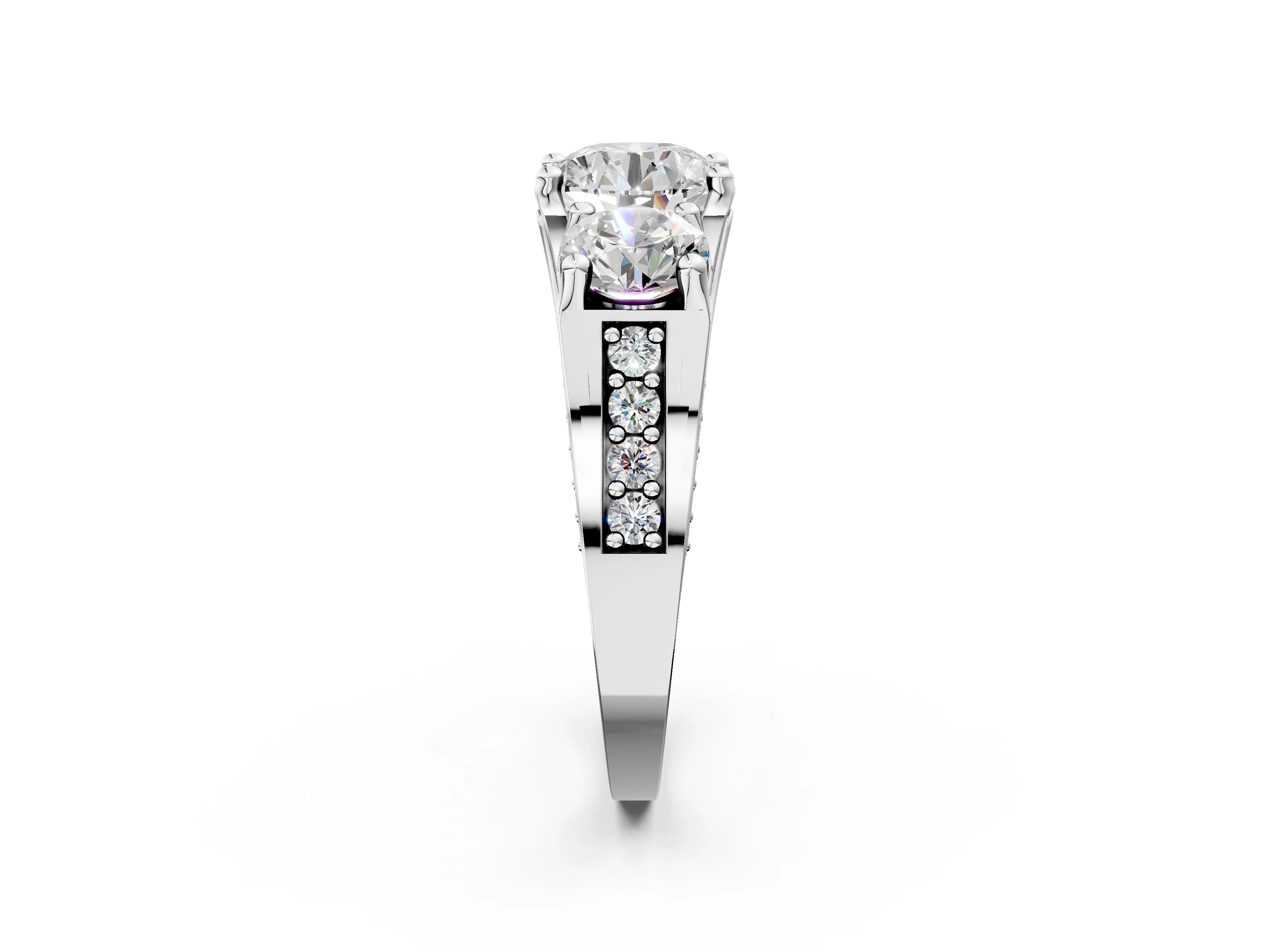 ROUND 3 STONE RING