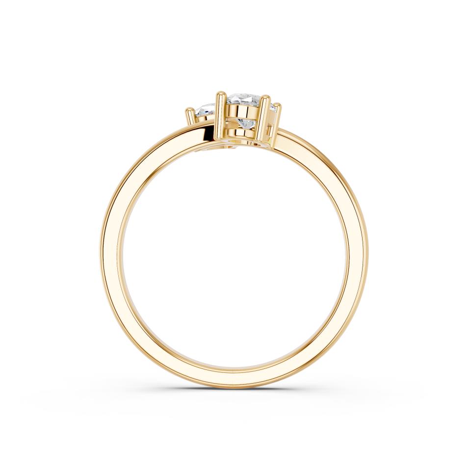 PEAR & OVAL TOI MOI RING