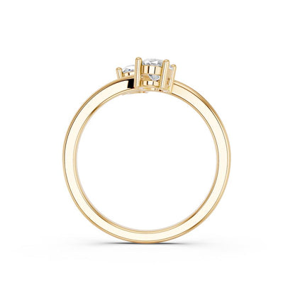 PEAR & OVAL TOI MOI RING