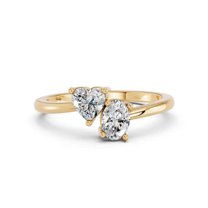 HEART & OVAL TOI MOI RING