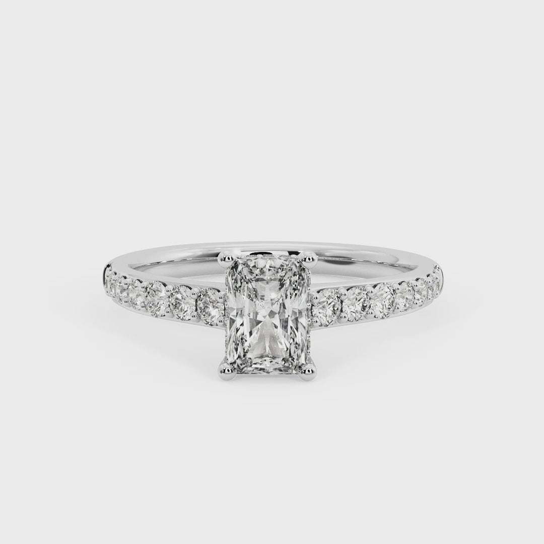 RADIANT PAVE WITH HIDDEN HALO RING
