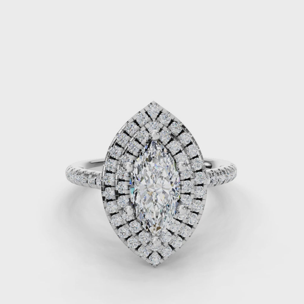 MARQUISE HALO WITH PAVE RING