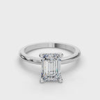 EMERALD HIDDEN HALO RING