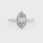 MARQUISE HALO WITH HIDDEN HALO RING