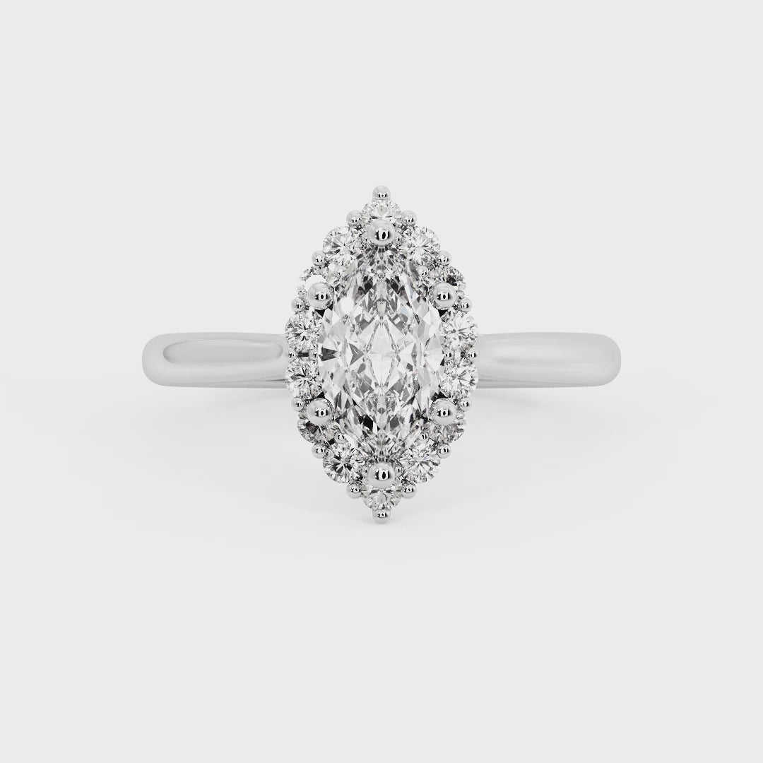 MARQUISE HALO WITH HIDDEN HALO RING