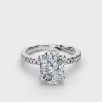 OVAL PAVE WITH HIDDEN HALO RING