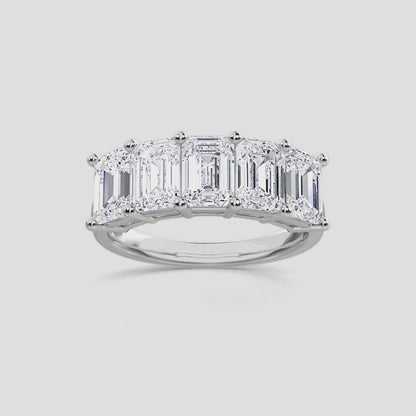 EMERALD 5 STONE RING