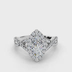 MARQUISE NATURE INSPIRED HALO RING