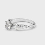 ROUND FLORAL NATURE INSPIRED CHANNEL RING