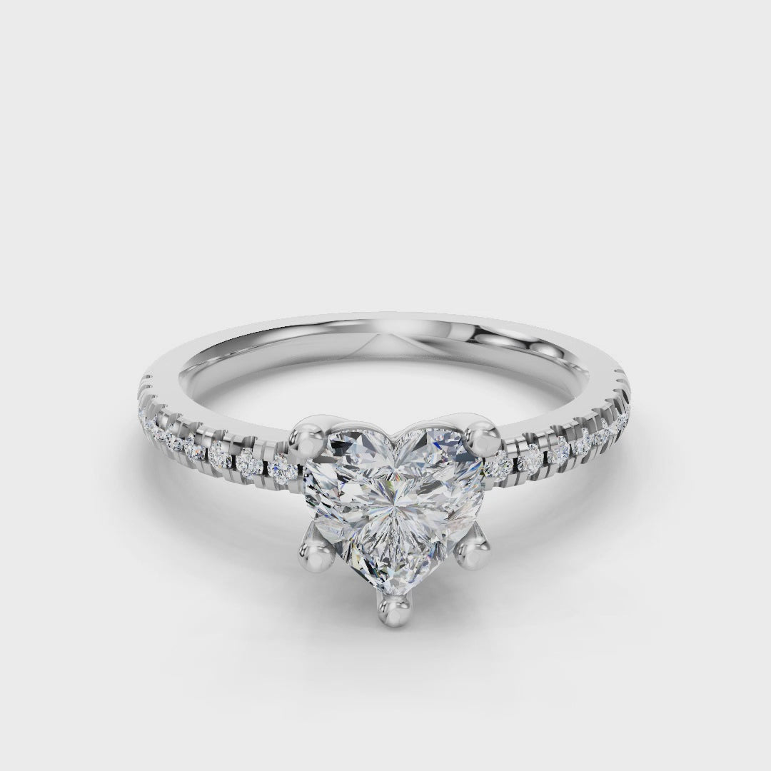 HEART PAVE RING