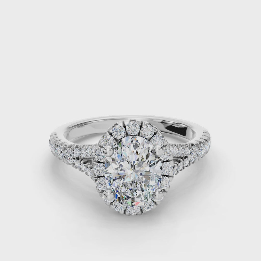 OVAL CATHEDRAL WITH HALO RING