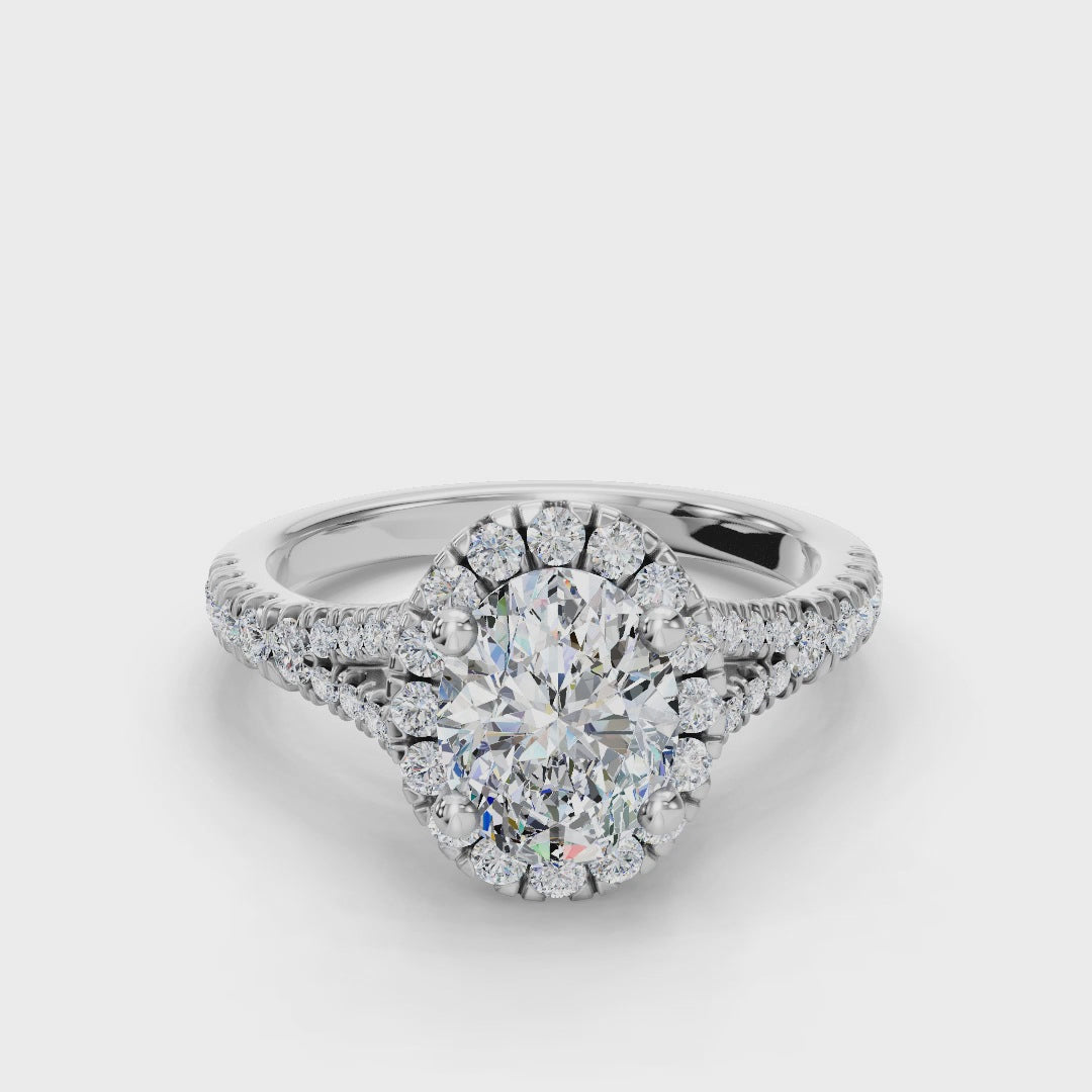 OVAL CATHEDRAL WITH HALO RING