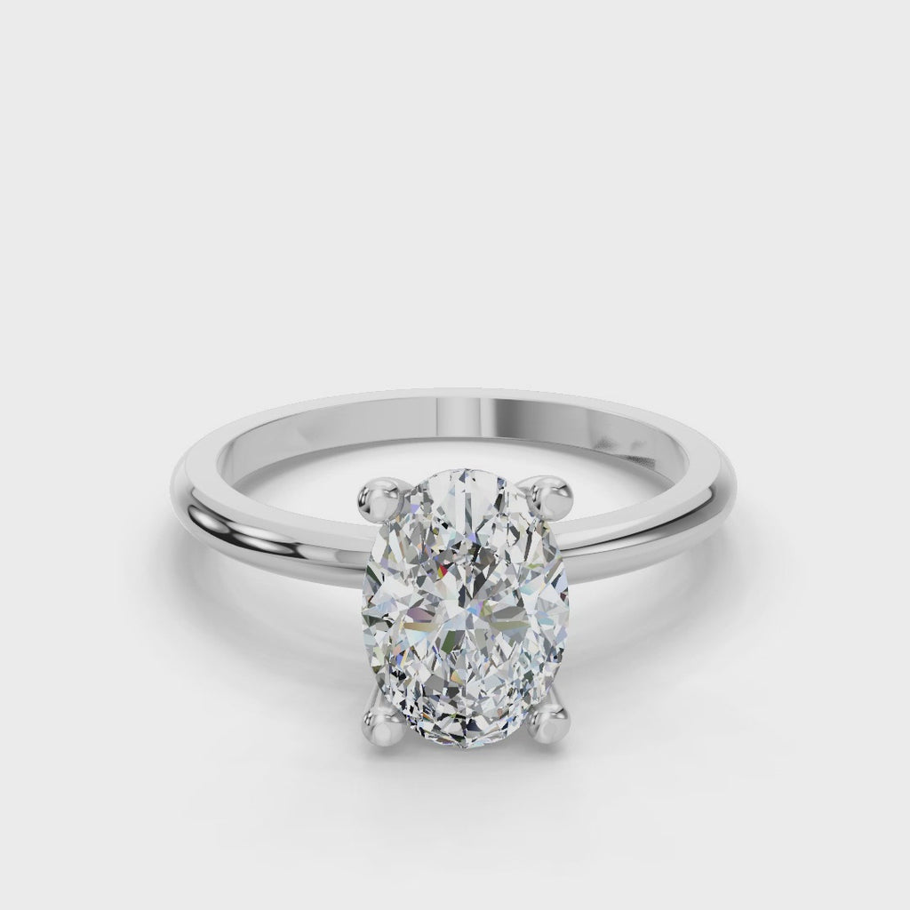 OVAL HIDDEN HALO RING