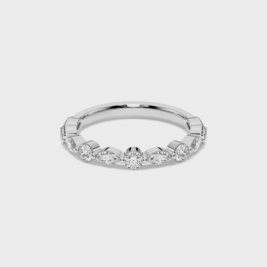 TWO STONE WEDDING BAND
