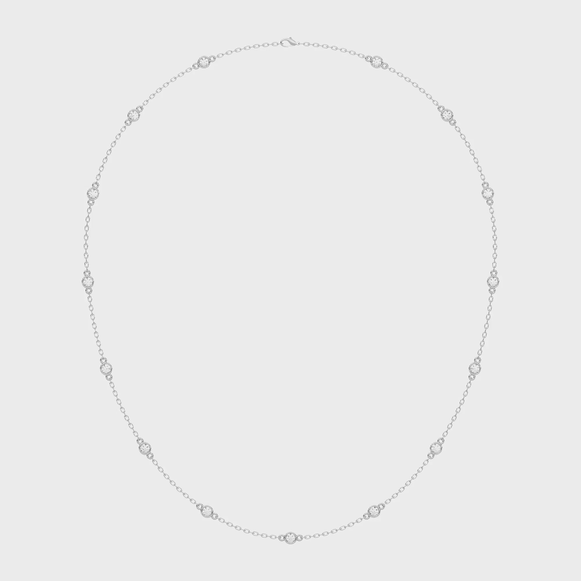 ROUND DIAMONDS BY YARD NECKLACE