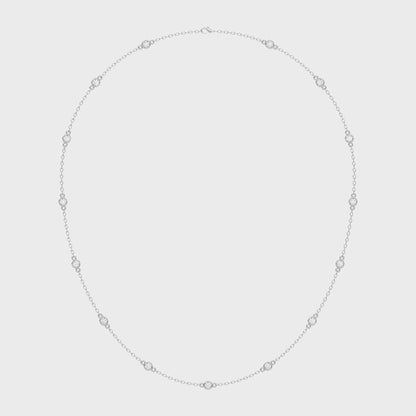 ROUND DIAMONDS BY YARD NECKLACE