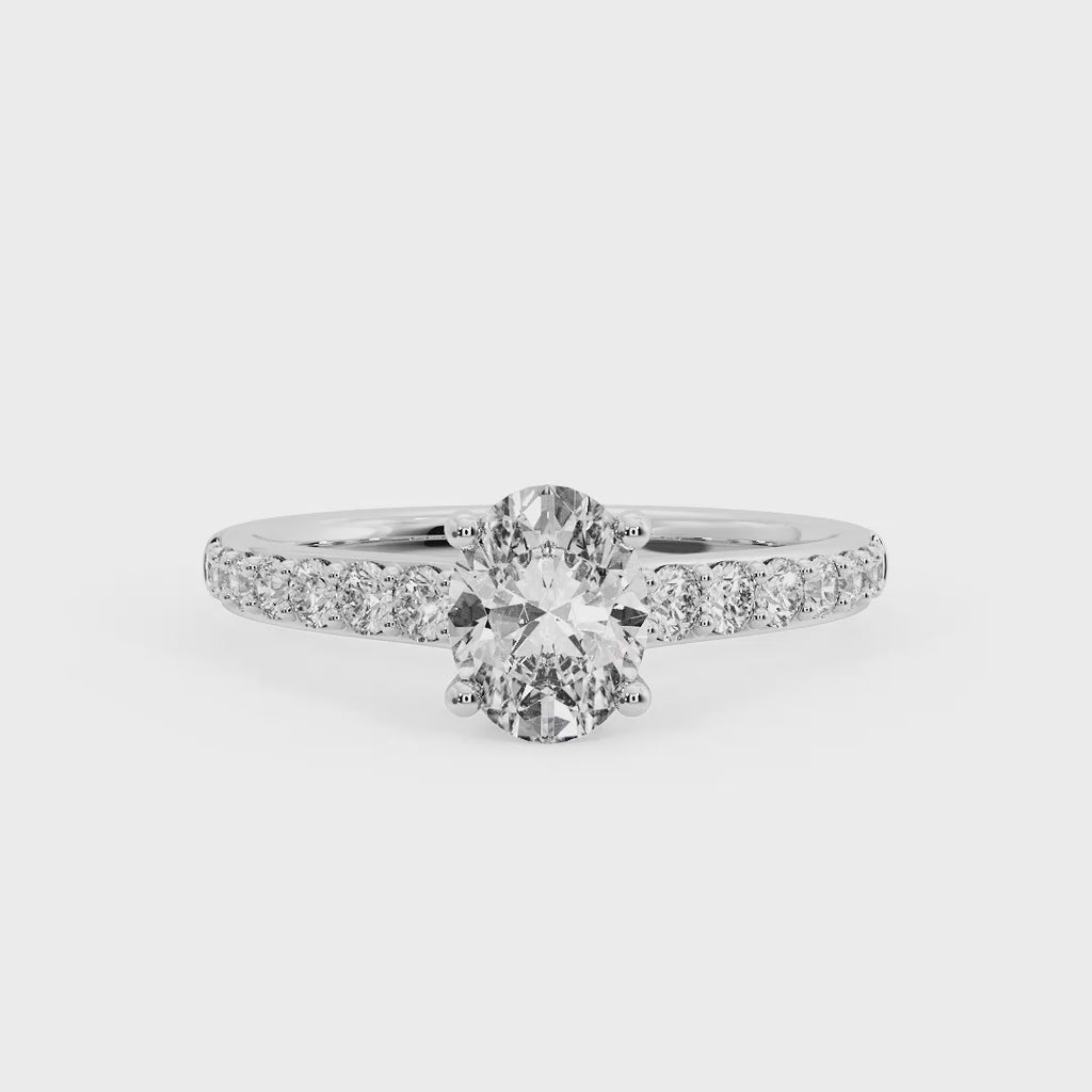 OVAL PAVE WITH HIDDEN HALO RING