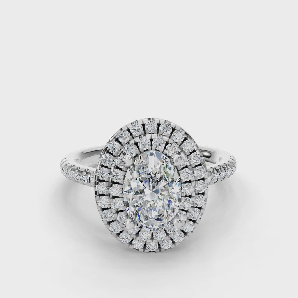 OVAL HALO WITH PAVE RING