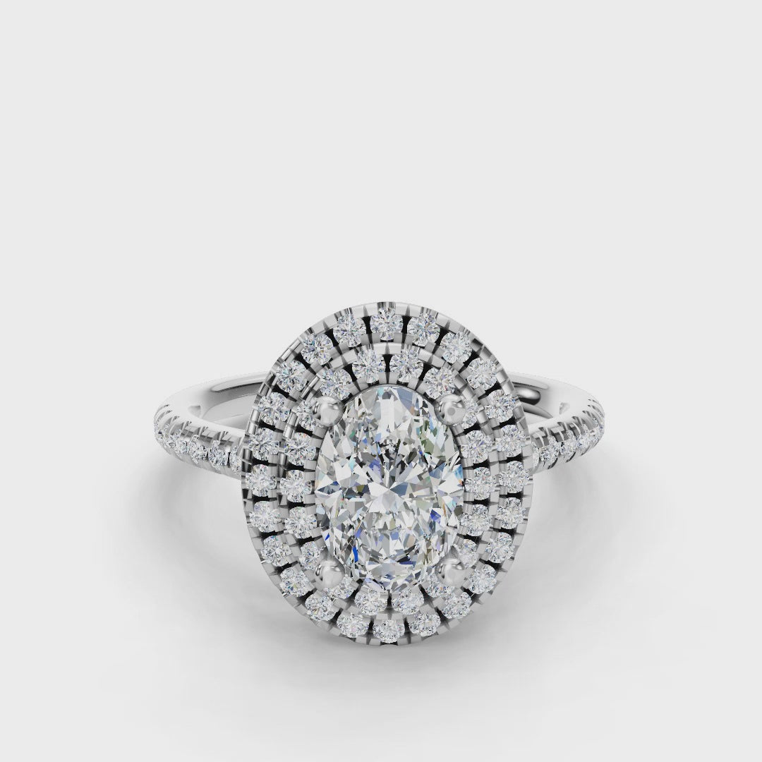 OVAL HALO WITH PAVE RING