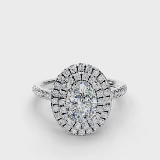 OVAL HALO WITH PAVE RING