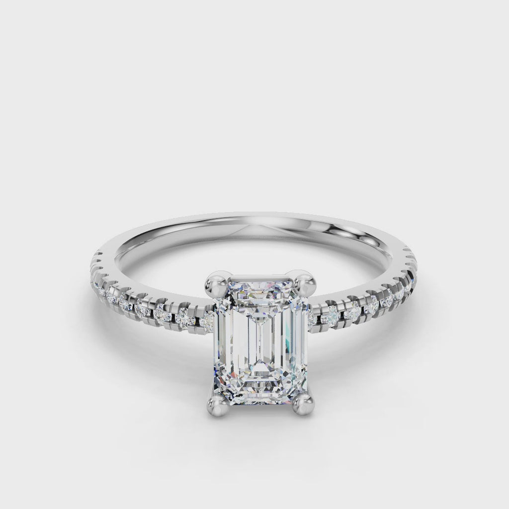 EMERALD PAVE RING