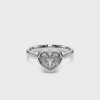 HEART BEZEL RING